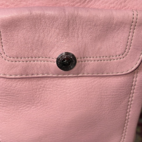 Coach   Crossbody bag  concealed carry  leather pink/white trim  cream color str - Picture 4 of 13